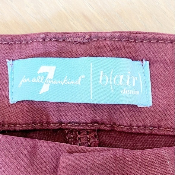 7 FOR ALL MANKIND Burgundy Blair Skinny Ankle Jeans - Picture 4 of 11